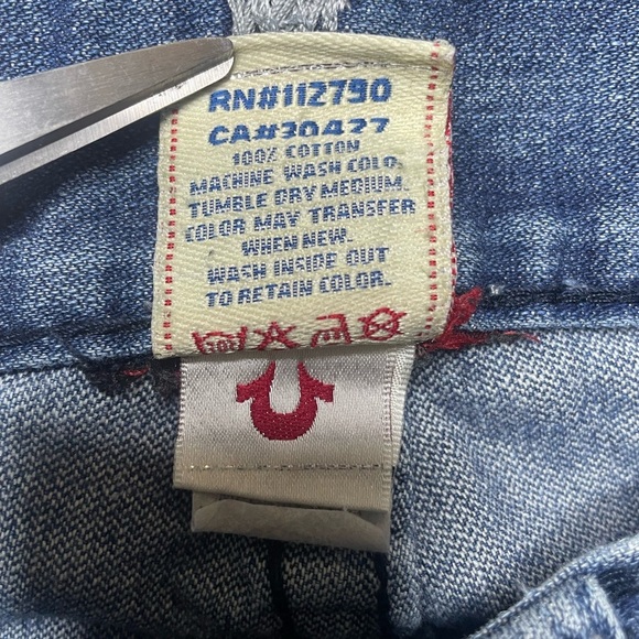 Vintage Y2K True Religion USA Made Billy Super T Jeans (30x33) Blue Denim READ - Picture 7 of 15